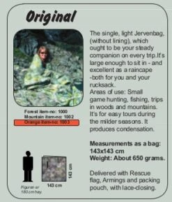 Jerven Fjellduken Original -France Camping Soldes Boutique jervenbag original