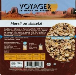 Muesli Chocolat - Voyager -France Camping Soldes Boutique muesli chocolat voyager