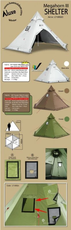 Luxe Outdoor Megahorn III -France Camping Soldes Boutique tente luxe outdoor megahorn iii 02